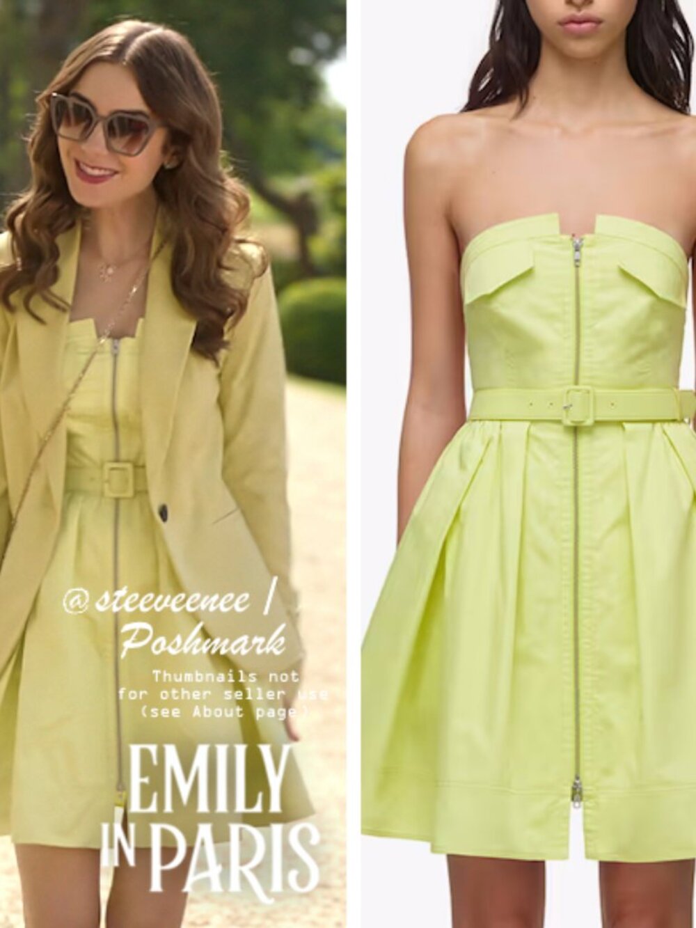 Self-Portrait Strapless Dress ASO Emily in Paris